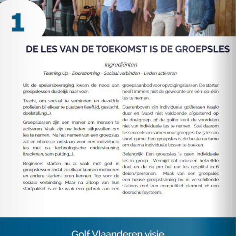 Visie 2025 groepsles