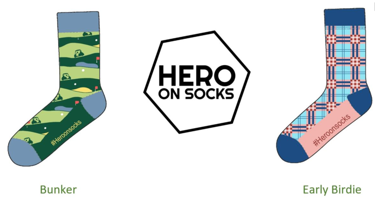 Hero on socks
