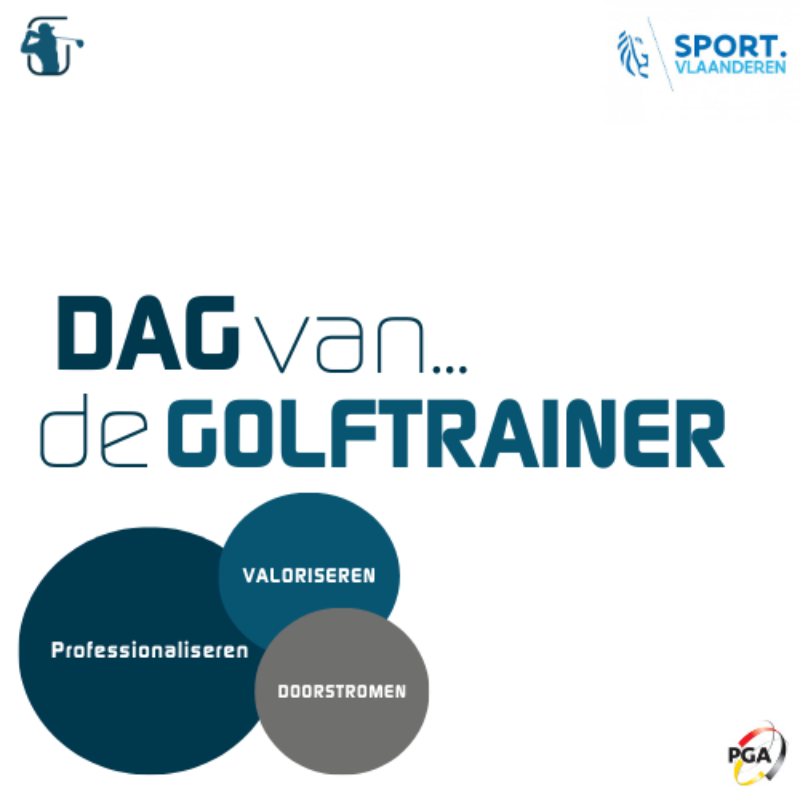 Logo dag van de golftrainer algemeen