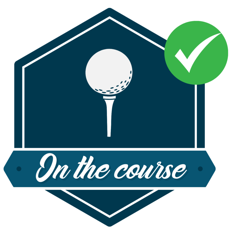 Just Golf Route Badge On The Course